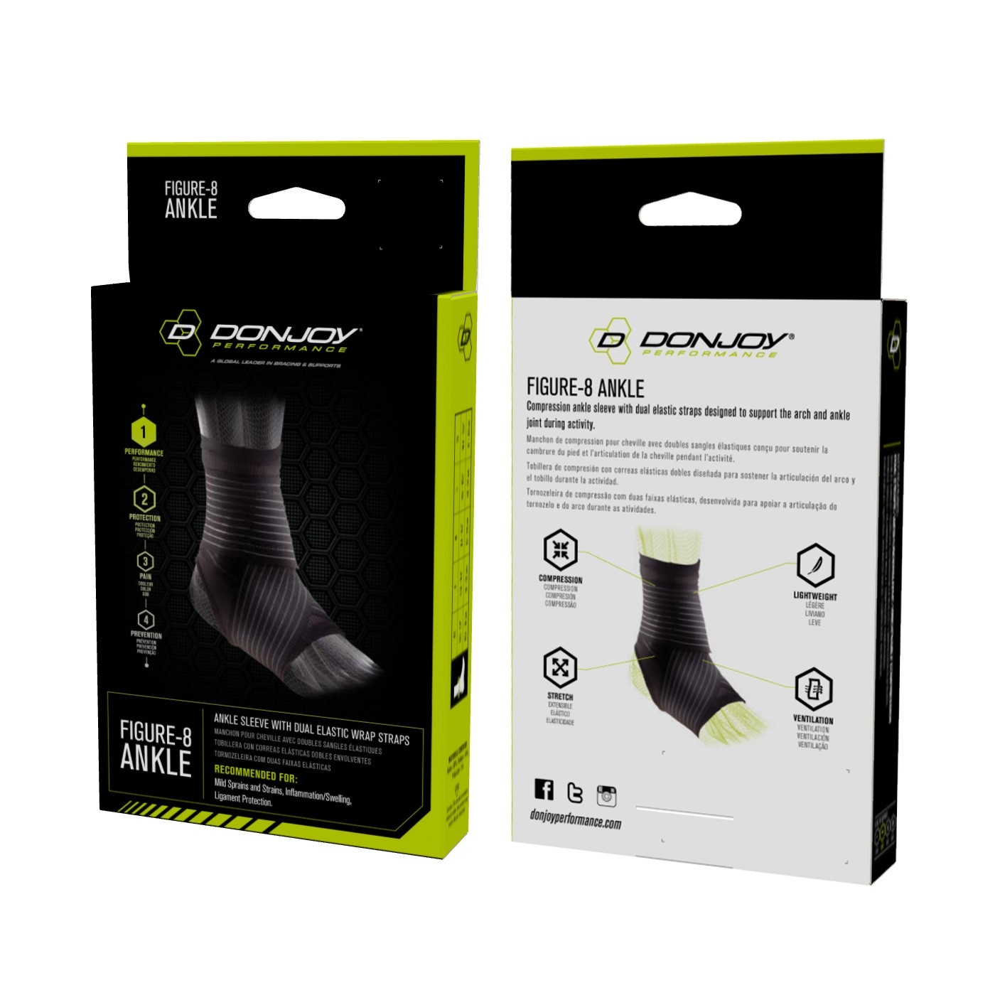 DonJoy Performance Figure 8 Ankle Sleeve with Straps